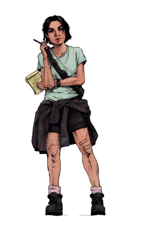 Concept drawing of Eliza Reyes